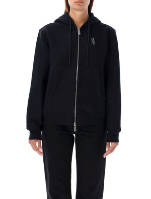 BURBERRY Thistle Logo Zip Hoodie - Relaxed Fit