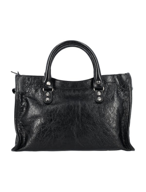 BALENCIAGA Mini Chic City Handbag in Distressed Leather