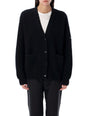 BALENCIAGA V-Neck Wool Cardigan - Relaxed Fit, Size S