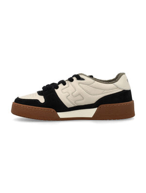 FENDI Retro Chic Leather and Suede Sneakers