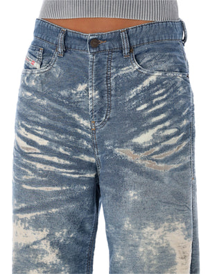 DIESEL High-Rise Wide-Leg Distressed Jeans (Size 26)