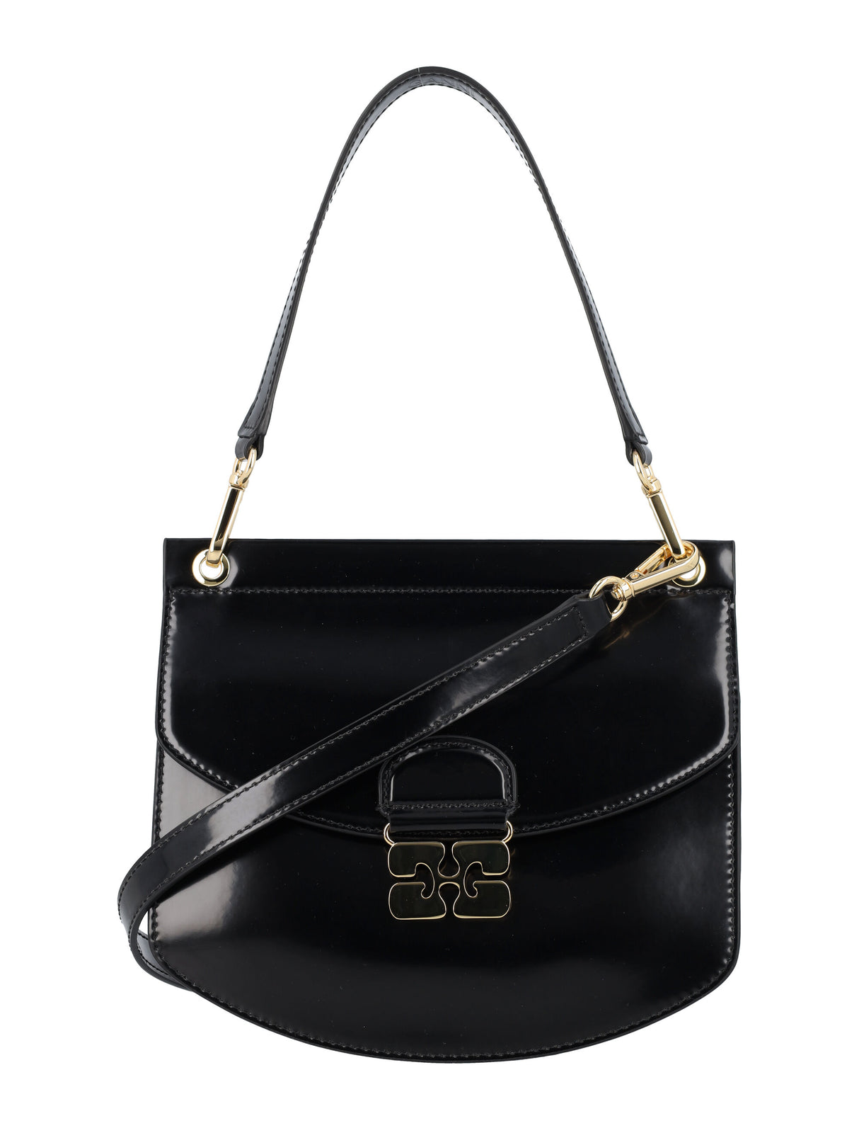 GANNI Chic Mini Patent Leather Handbag