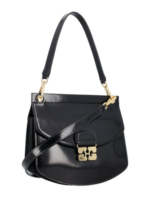 GANNI Chic Mini Patent Leather Handbag