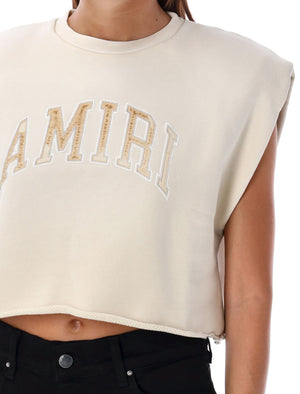 AMIRI Vintage-Inspired Shoulder Crop Tee