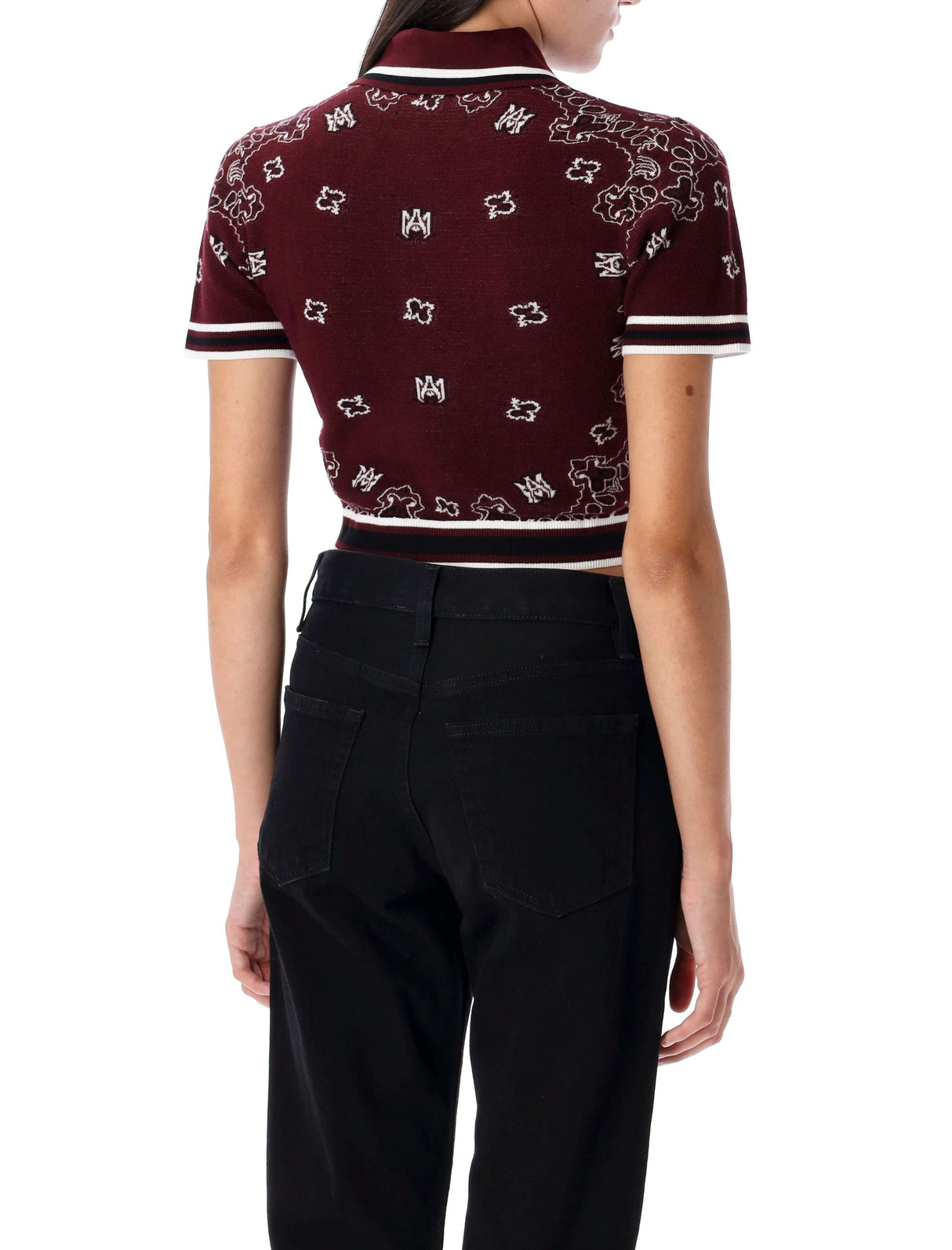 AMIRI Bandana Print Polo Shirt for Women - Size S