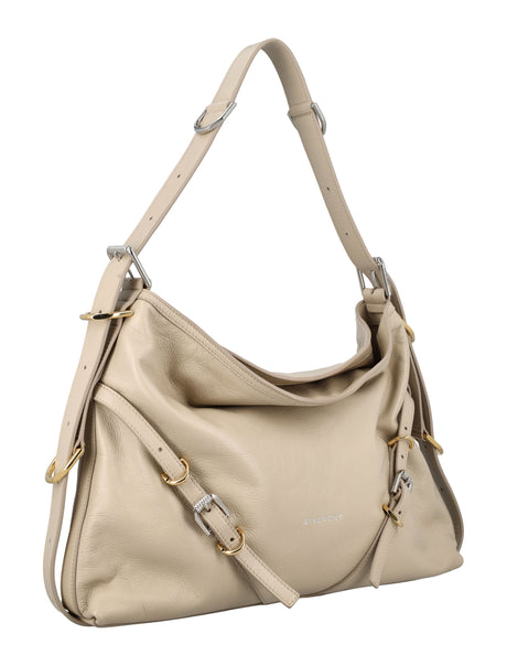 GIVENCHY Medium Voyou Tumbled Calfskin Handbag