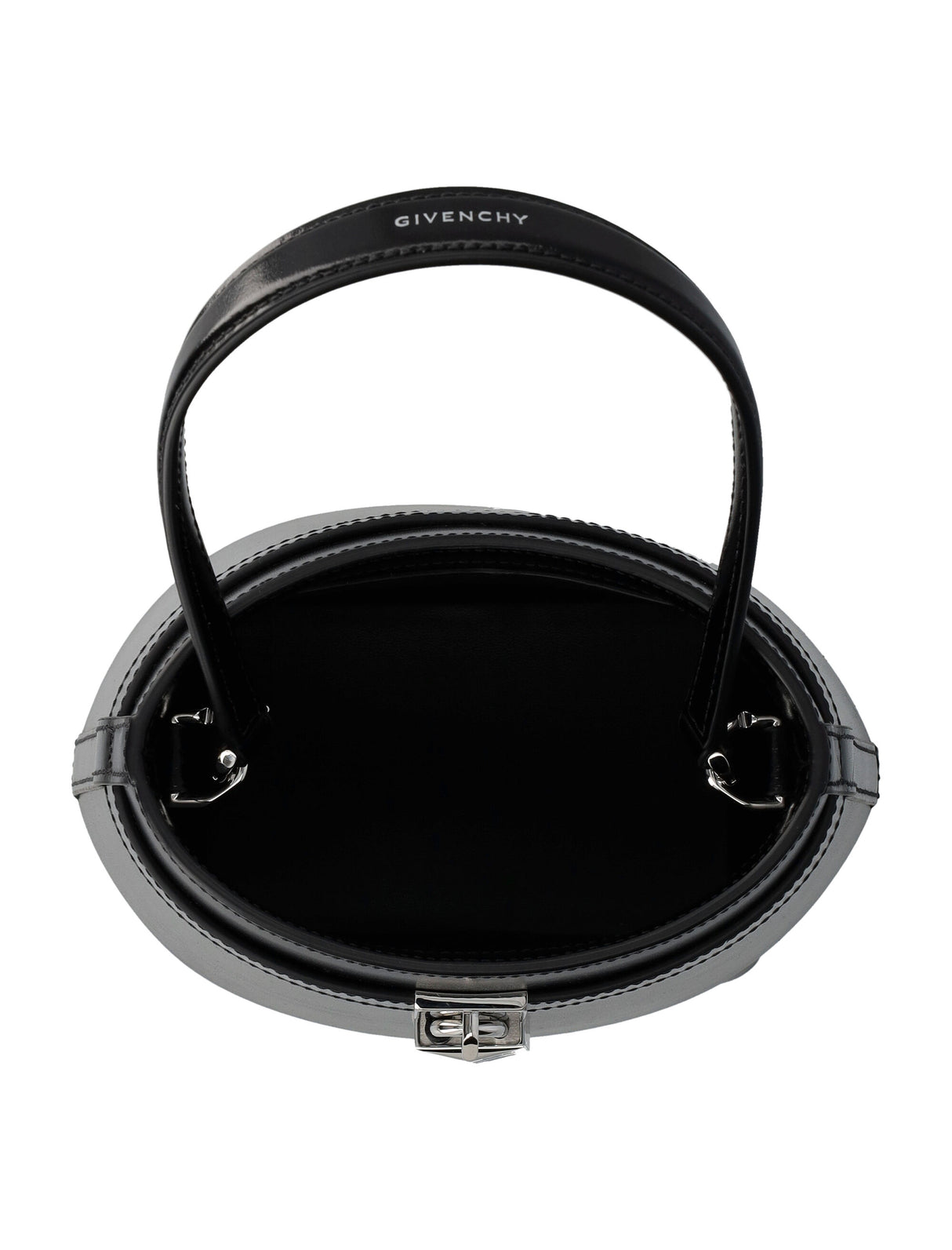 GIVENCHY Elegant Mini Leather Bucket Bag with Signature Lock - 19x21x7 cm