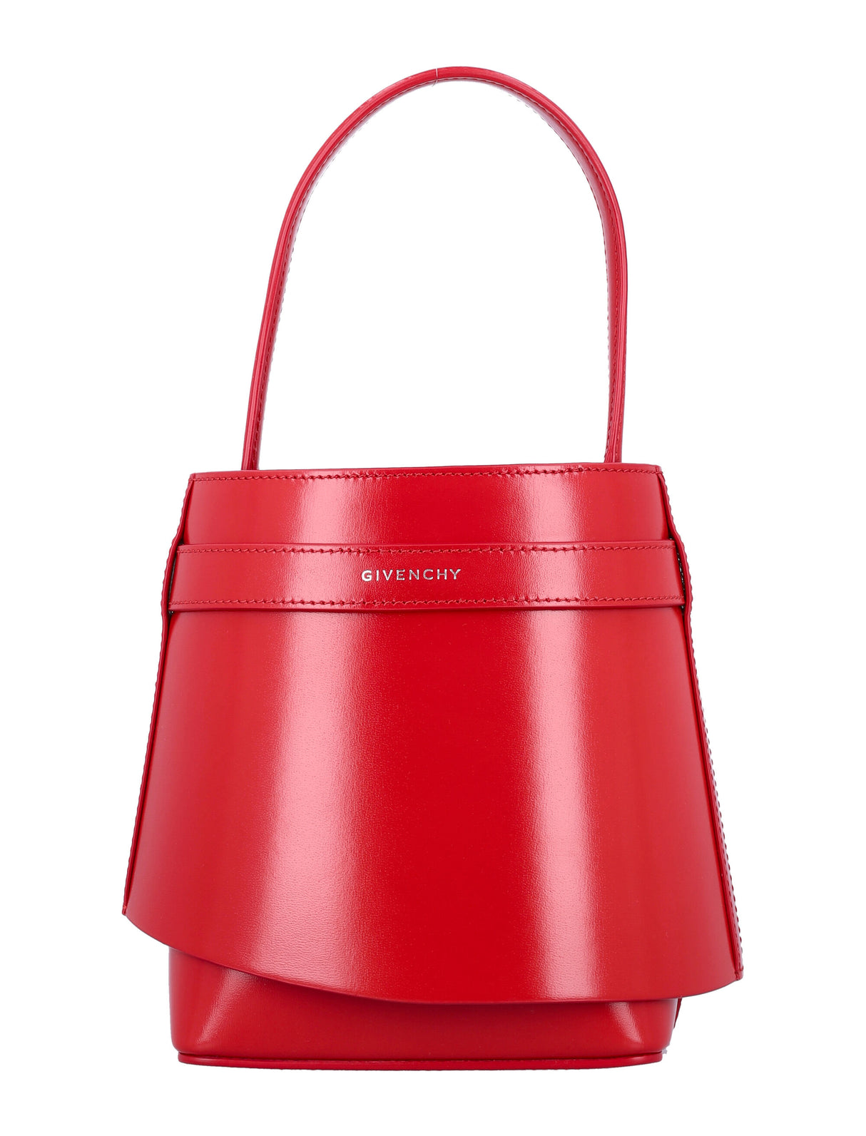 GIVENCHY Mini Leather Bucket Handbag with Signature Lock Detail