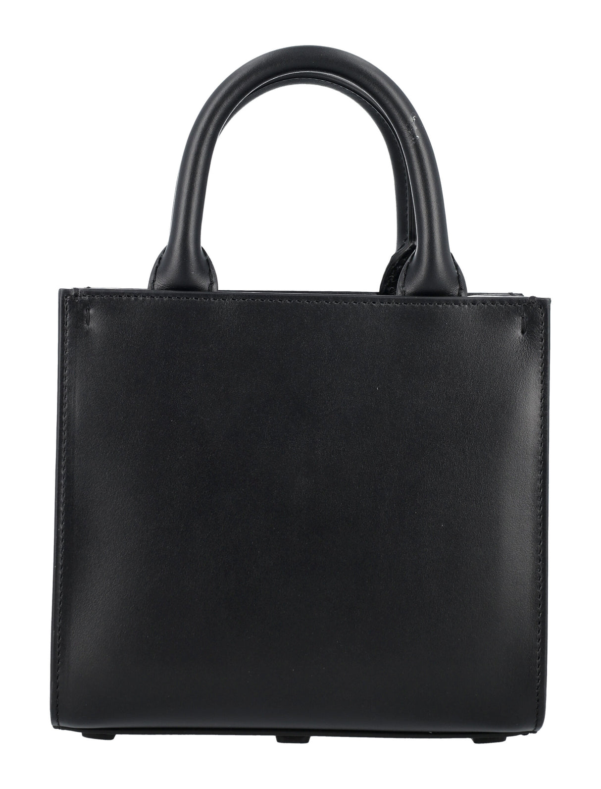 DOLCE & GABBANA Mini Black Calfskin Leather Tote with 3D DG Logo - 6.5"H x 6.9"L x 3.1"W