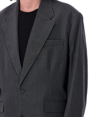 ACNE STUDIOS Pinstripe Oversized Monobreast Blazer