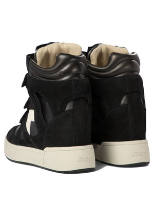 ISABEL MARANT Chic Suede High-Top Sneakers with Velcro Closure