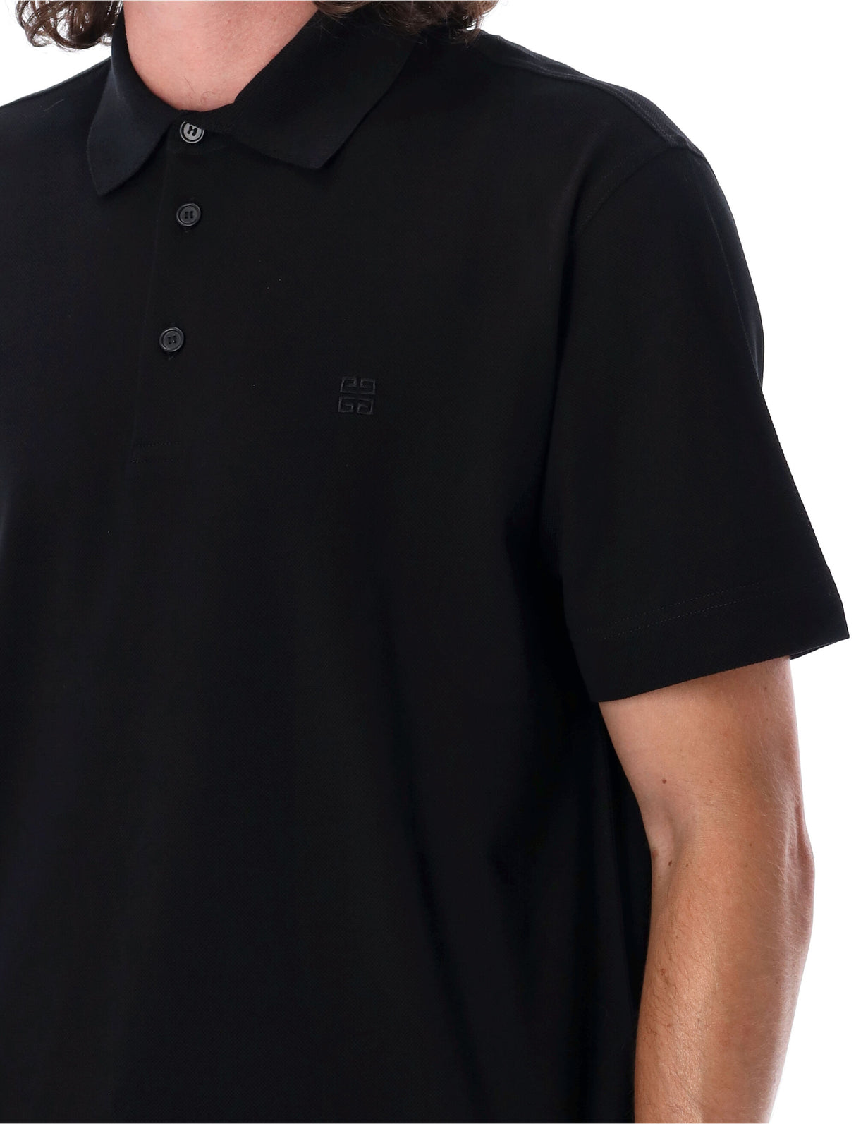 GIVENCHY Elegant Black Polo Shirt