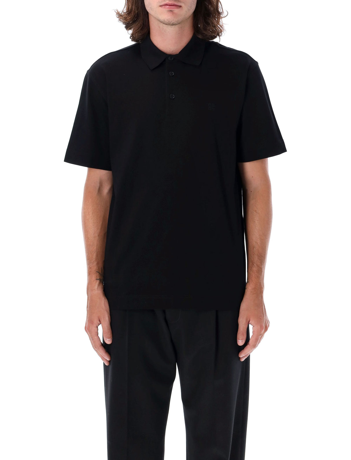 GIVENCHY Elegant Black Polo Shirt