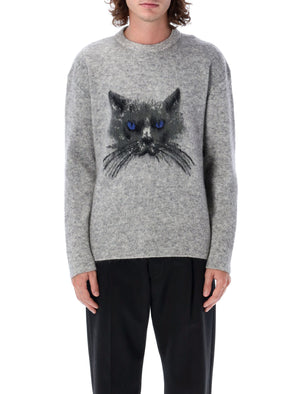 GIVENCHY Men's Cat Jacquard Sweater - Size L