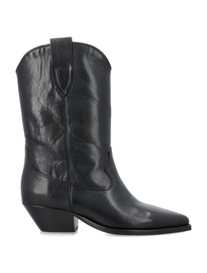 ISABEL MARANT Elegant Black Cowboy Boots with Pointed Toe