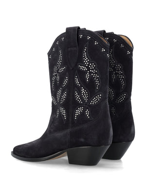 ISABEL MARANT Embroidered Cowboy Ankle Boots