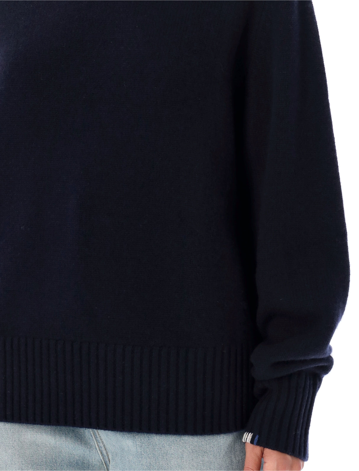 EXTREME CASHMERE Luxurious Navy Cashmere Crewneck Sweater