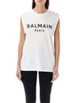 BALMAIN Chic 3-Button Tank Top with Gold Accents