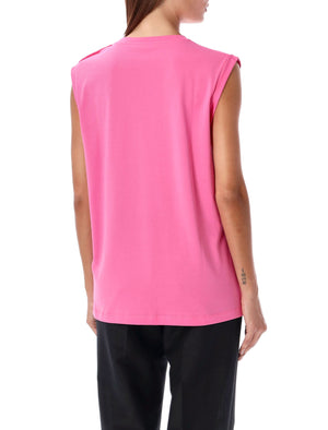 BALMAIN Chic 3-Button Round Neck Tank Top