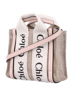 CHLOÉ Medium Linen Tote Handbag