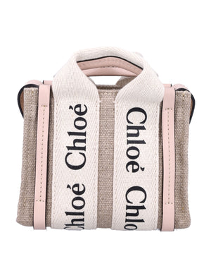 CHLOÉ Medium Linen Tote Handbag