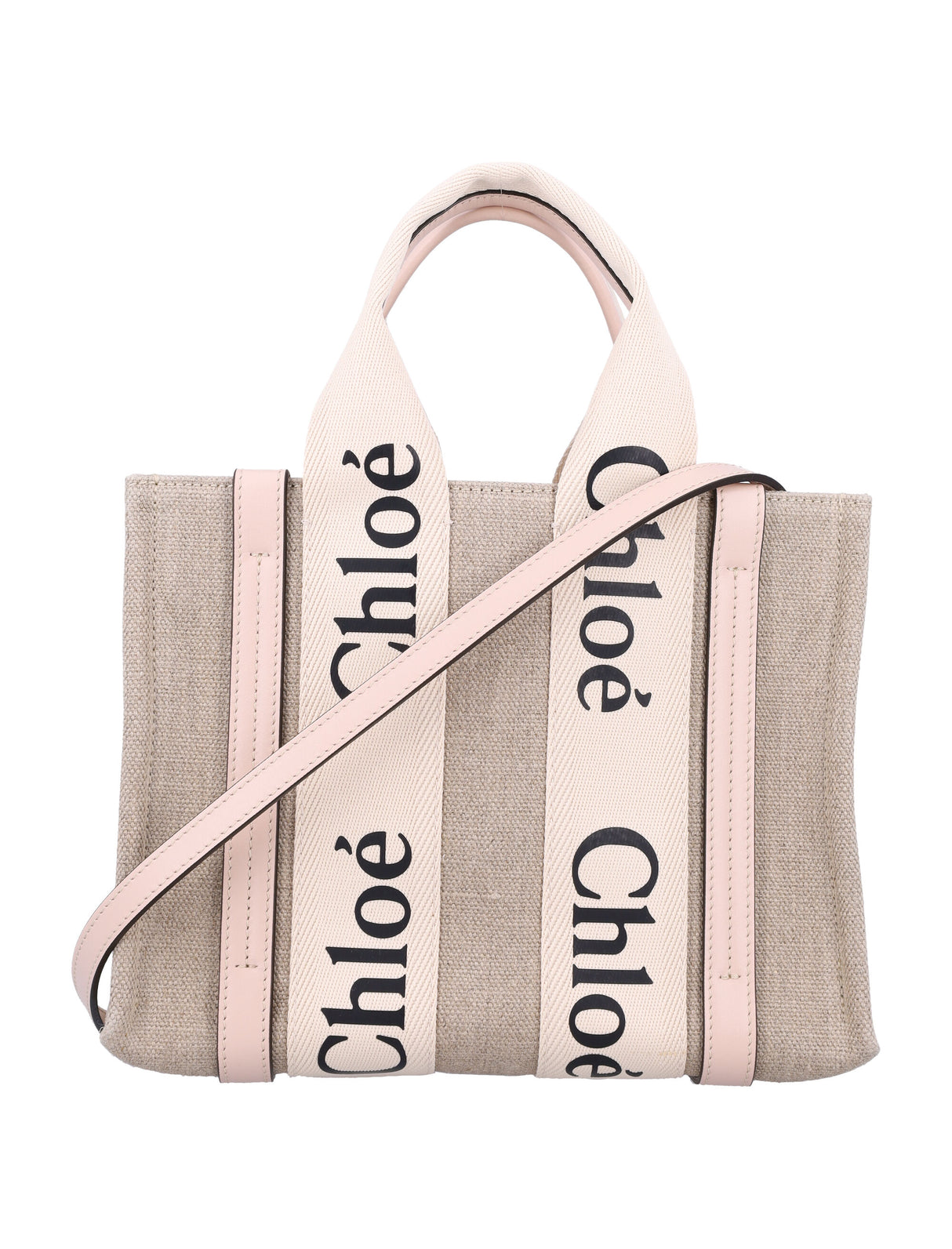 CHLOÉ Medium Linen Tote Handbag