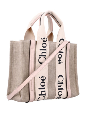 CHLOÉ Medium Linen Tote Handbag