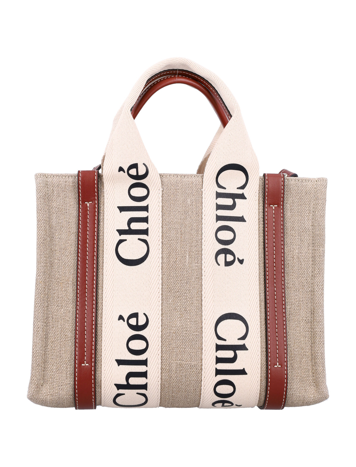 CHLOÉ Medium Linen Tote Handbag