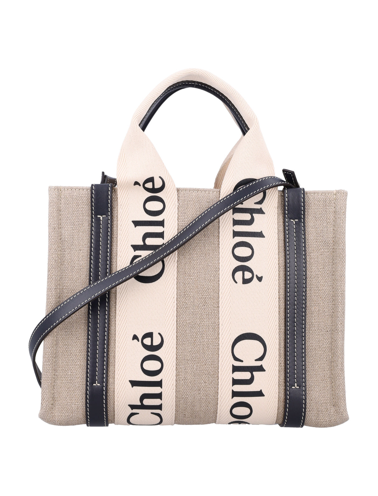 CHLOÉ Medium Linen Tote Handbag