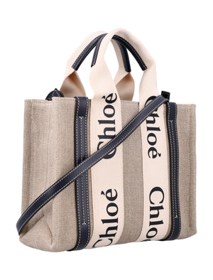 CHLOÉ Medium Linen Tote Handbag