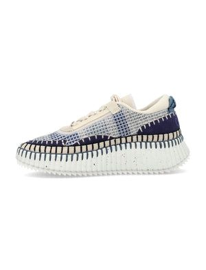 CHLOÉ Cosmic Blue Lace-Up Sneakers