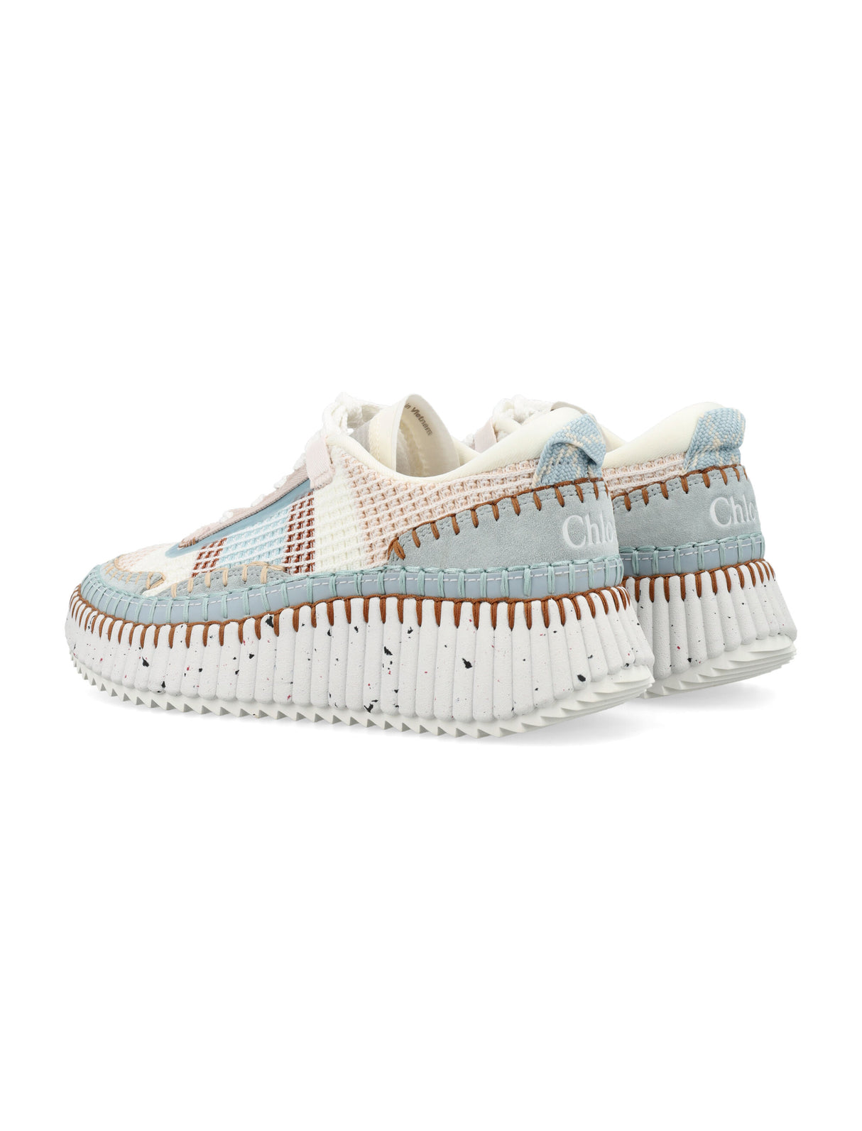 CHLOÉ Elegant Delicate Blue Lace-up Sneakers