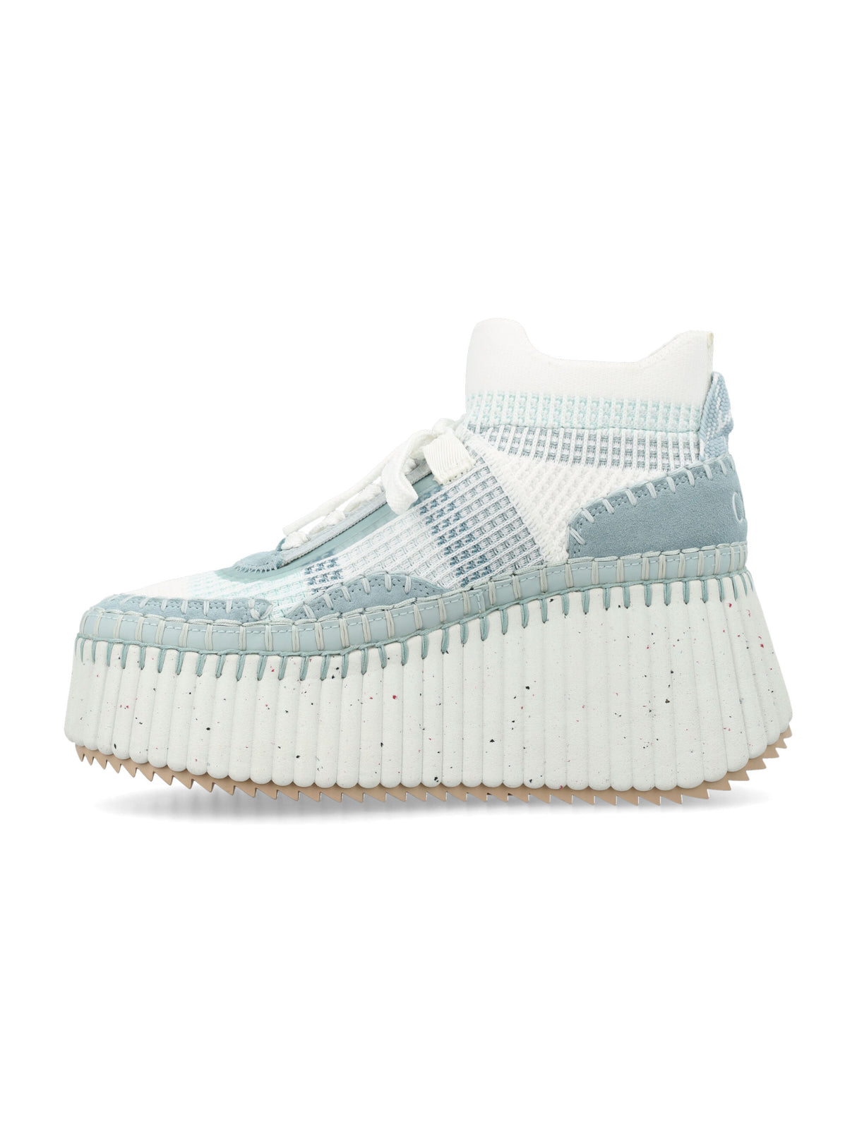 CHLOÉ Elevated Edge High-Top Wedge Sneakers