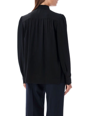 CHLOÉ Elegant Silk Crepe Bow-Tie Blouse