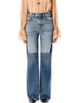 CHLOÉ High Waist Flare Patchwork Jeans Size 26