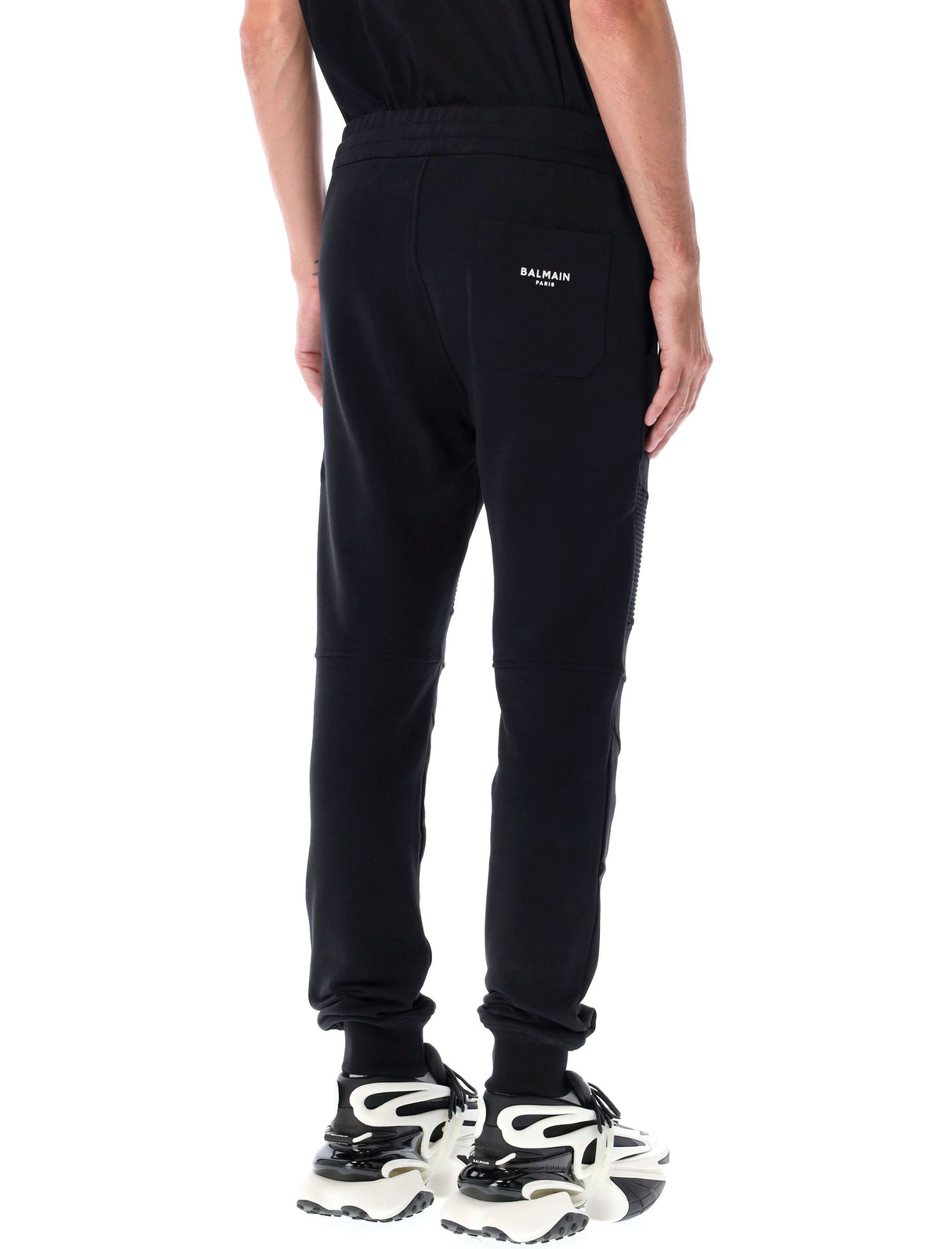 BALMAIN Contemporary Ribbed Joggers with Drawstring