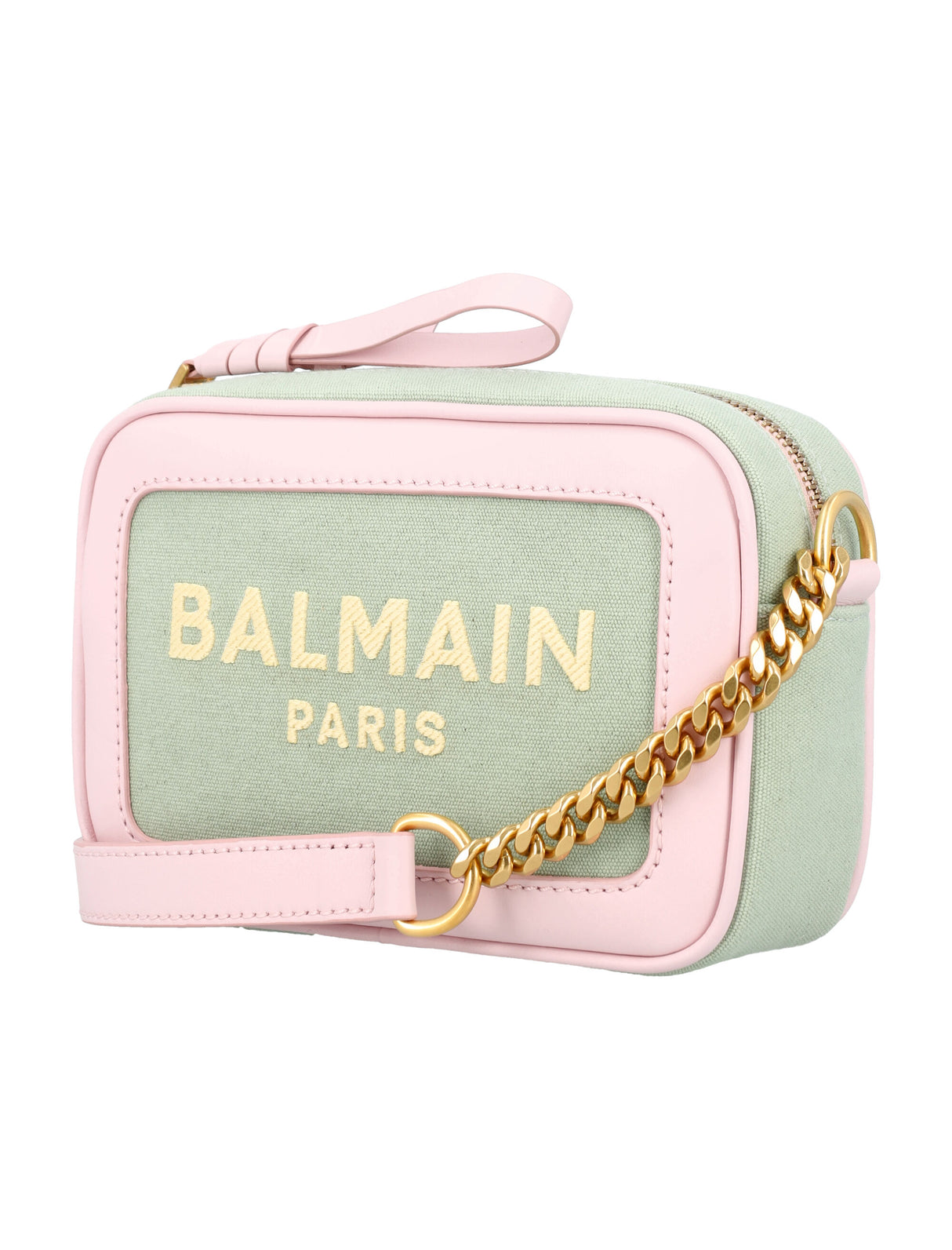 BALMAIN Chic Mini Camera Bag with Gold-Tone Chain - 14x21x7 cm