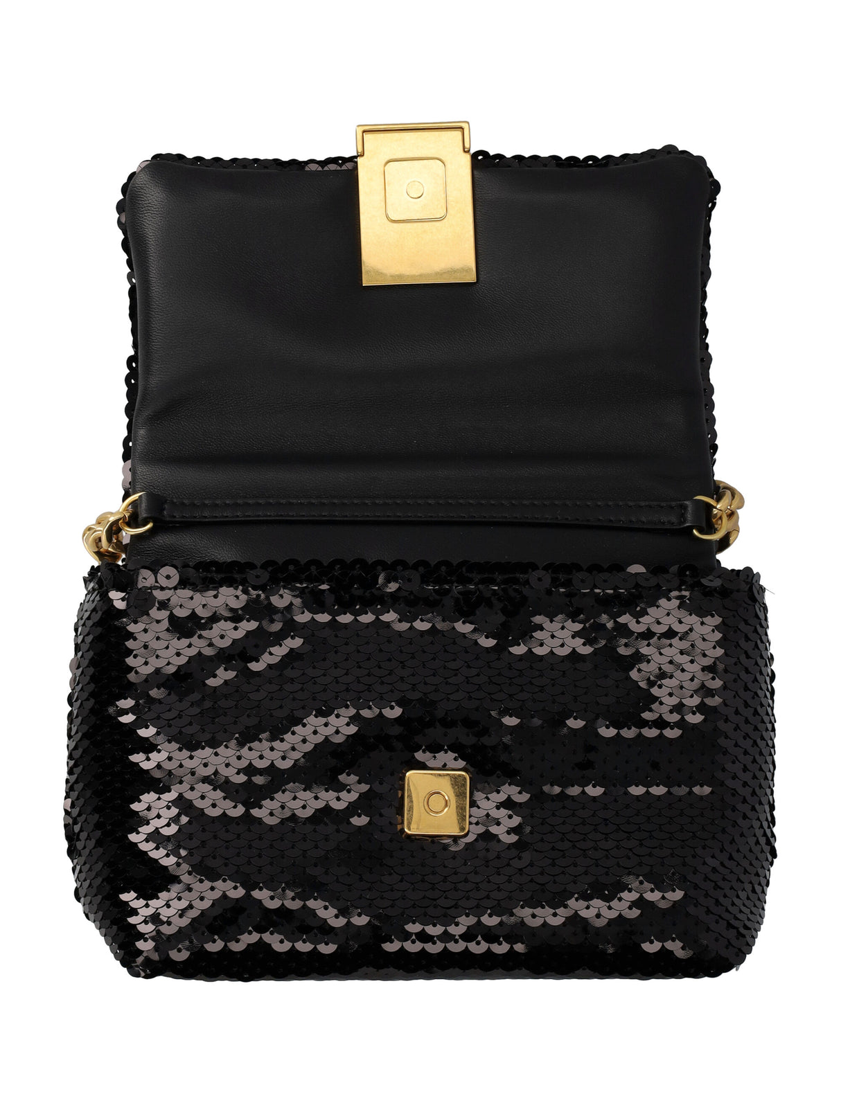 BALMAIN Glamorous Mini Sequin Evening Bag with Gold-Tone Accents