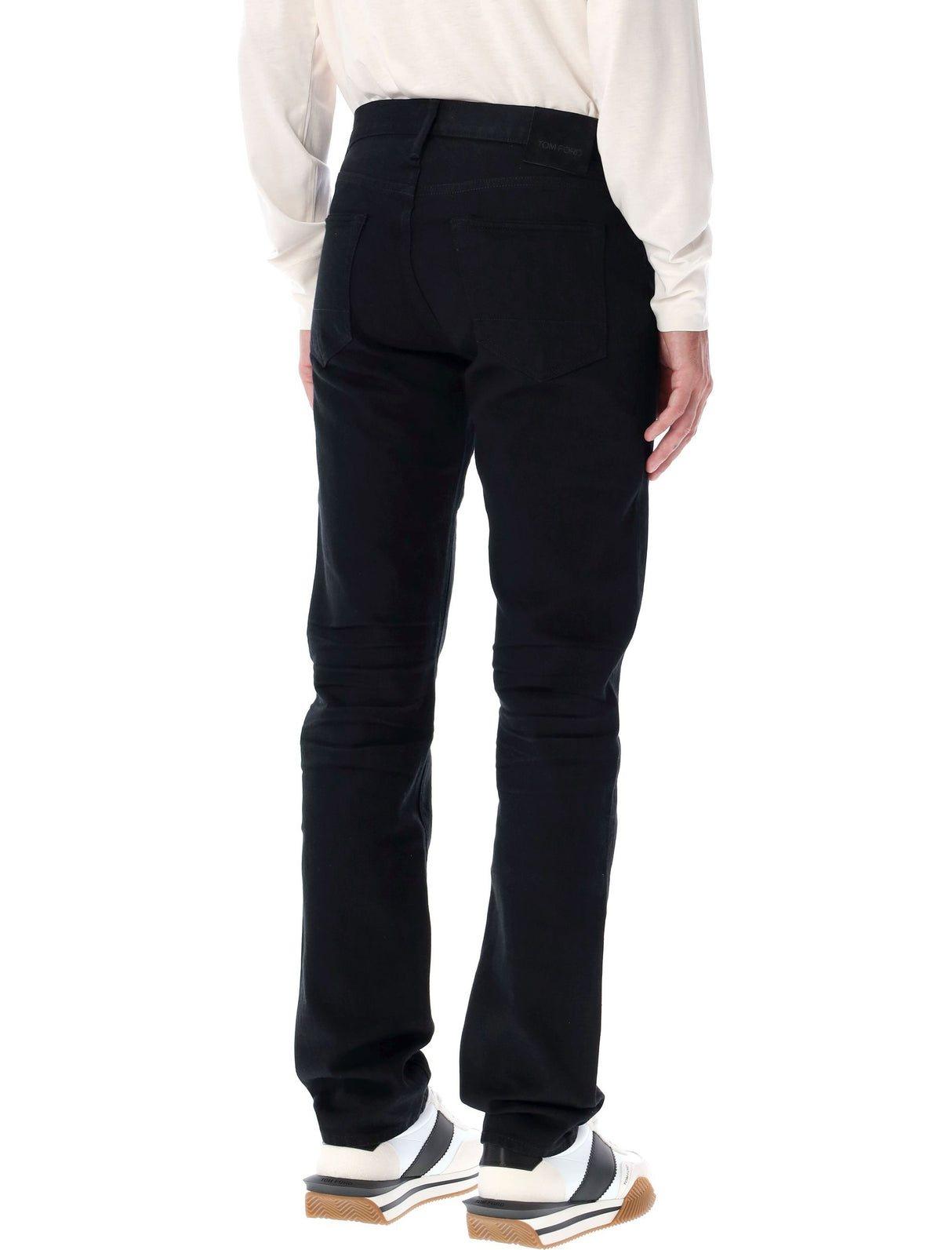 TOM FORD Refined Straight Fit Black Denim Pants