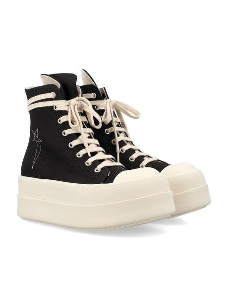 DRKSHDW Urban Skyline High-Top Canvas Sneakers with Double Platform