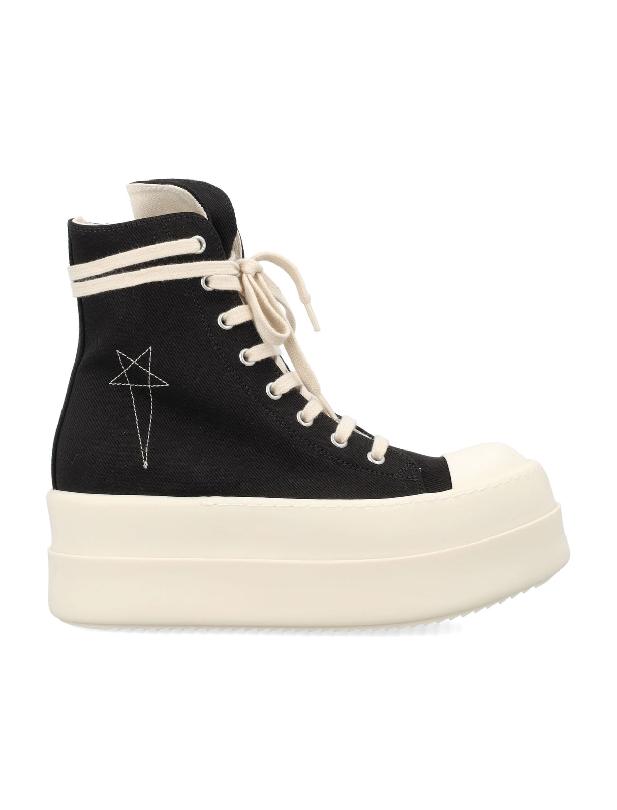 DRKSHDW Urban Skyline High-Top Canvas Sneakers with Double Platform