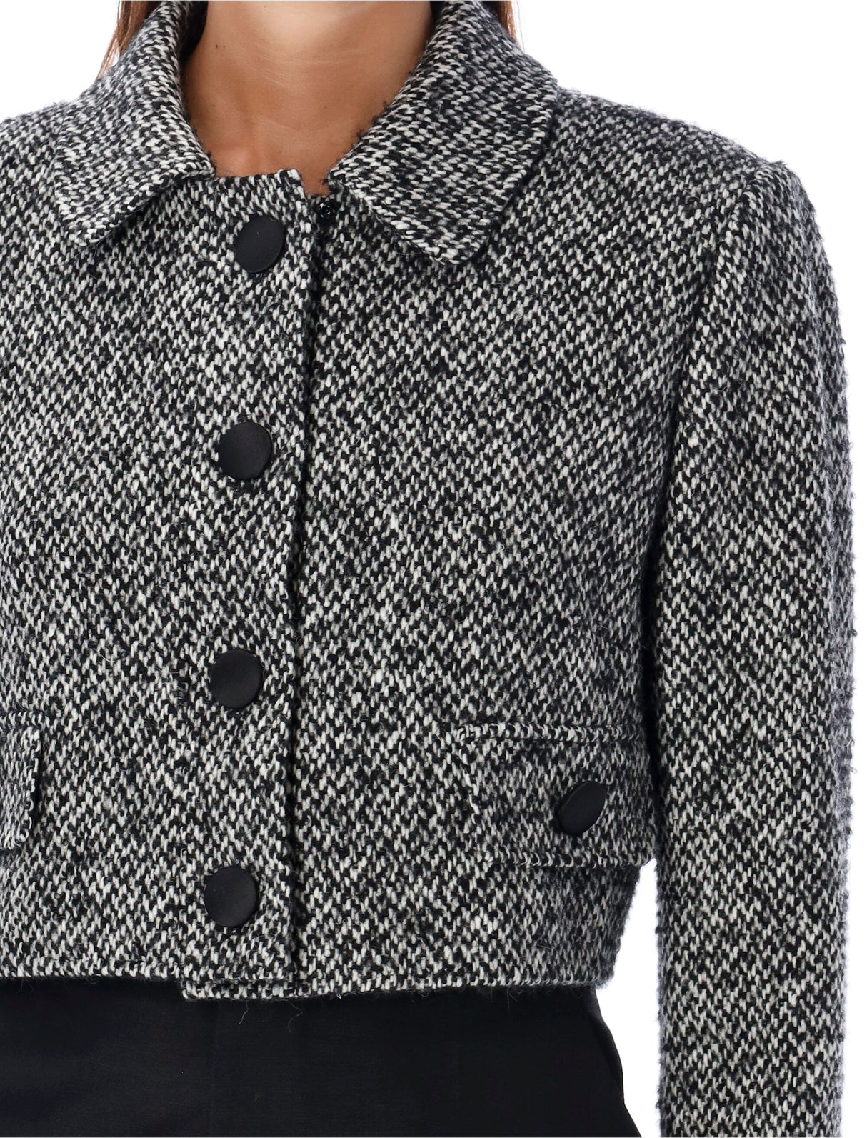 DOLCE & GABBANA CROPPED TWEED JACKET