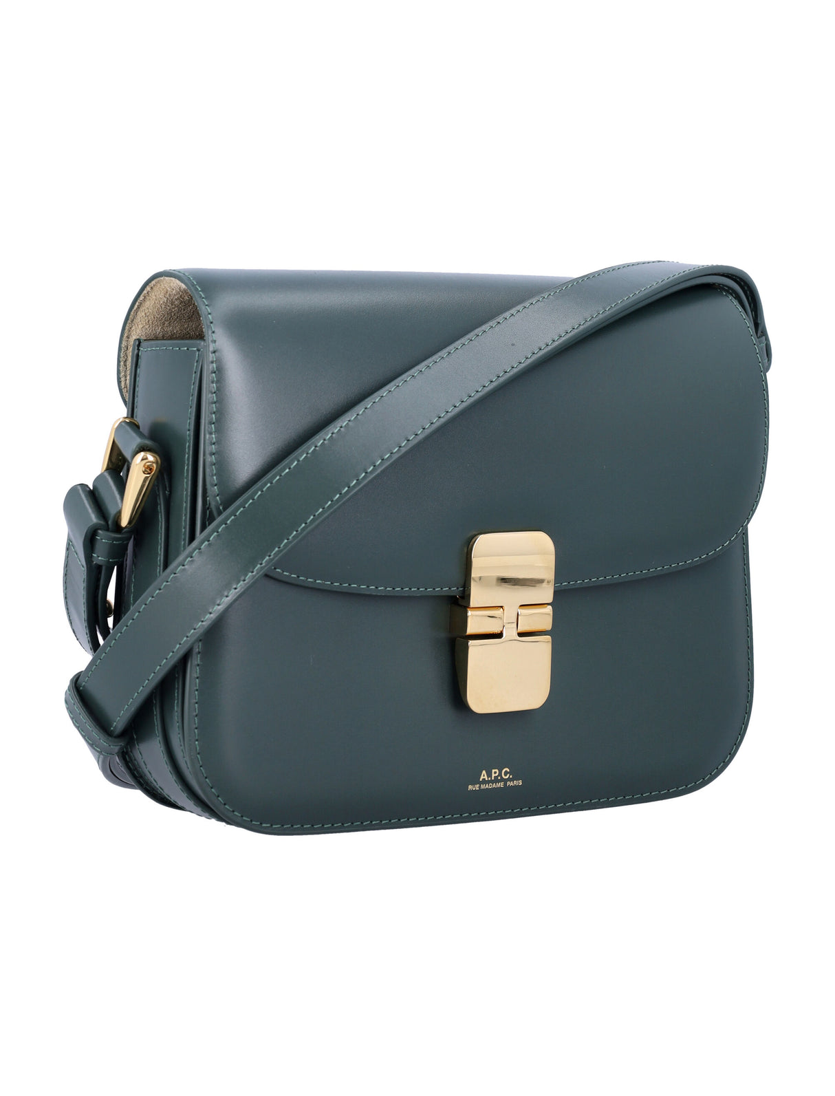 A.P.C. Mini Trapezoidal Handbag with Clasp Closure