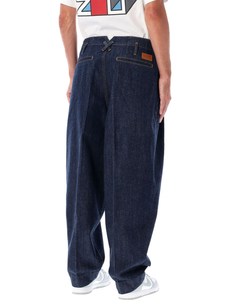 KENZO School Boy Fit Wide-Leg Jeans - Size 32