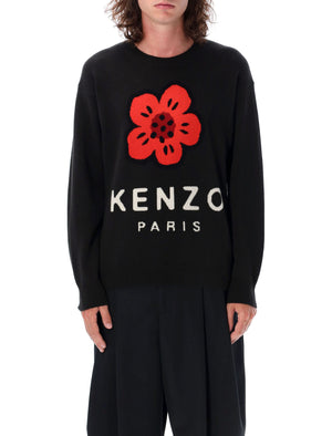 KENZO Bold Flower Motif Knit Jumper - Regular Fit, Size L