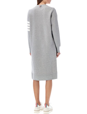 THOM BROWNE Below Knee Cotton Blend Sweater Dress