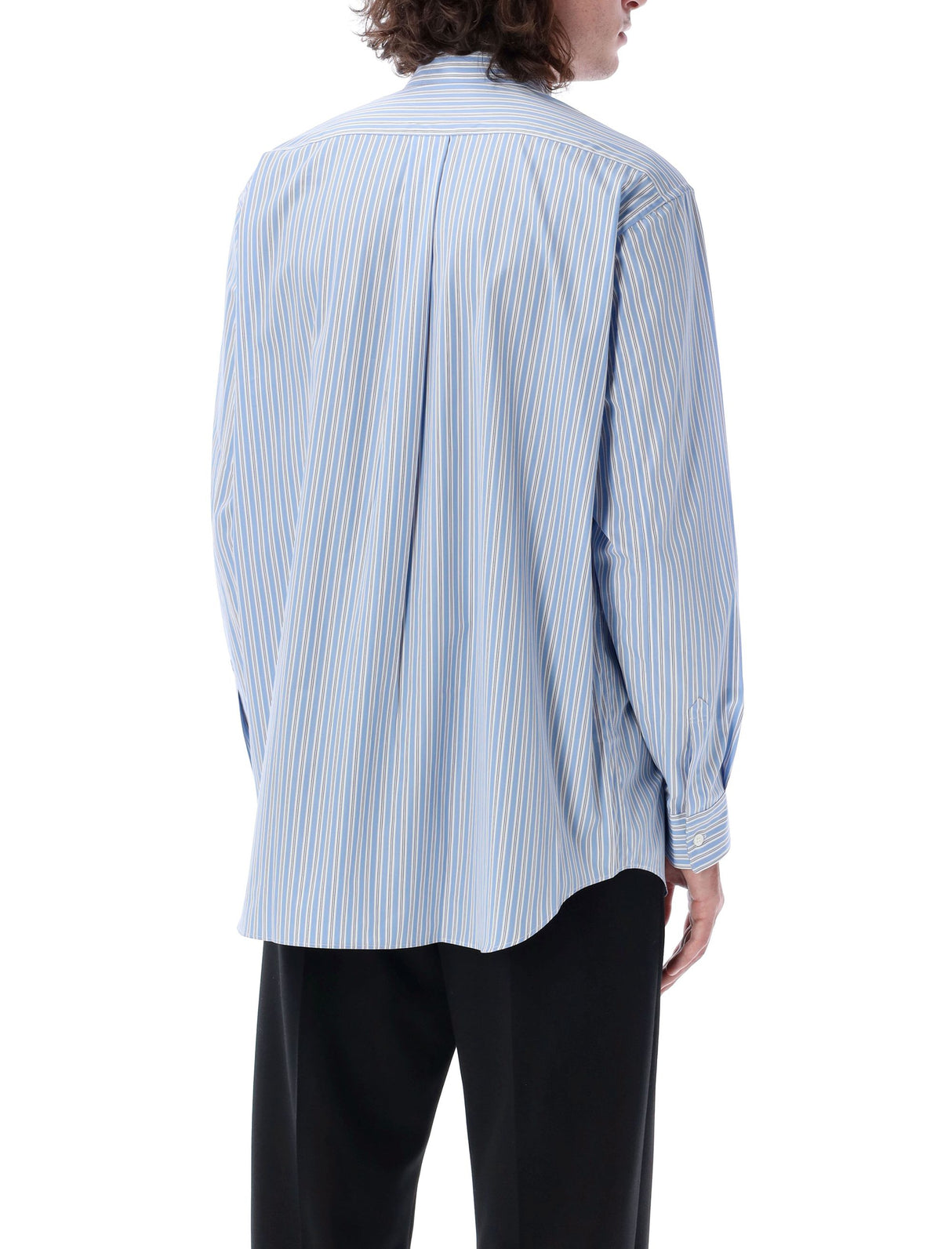 COMME DES GARÇONS SHIRT Men's Striped Button-Up Shirt - Size L