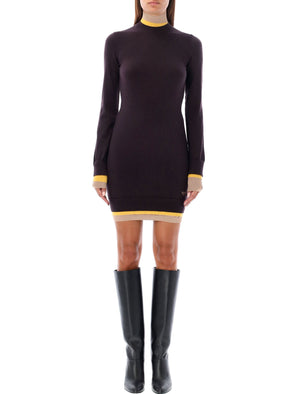 FENDI Chic High Neck Multi-Layer Mini Dress - Size 40