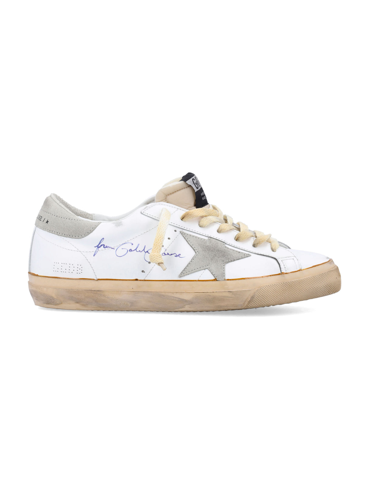 GOLDEN GOOSE Vintage Distressed Leather Sneakers with Suede Star