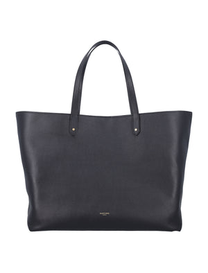 GOLDEN GOOSE Elegant Black Leather Tote - 31x46x15 cm